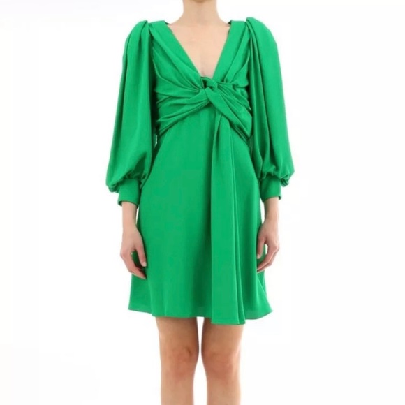 CELINE - Green Short Dress (Size 34), New W/Tags. - Picture 3 of 6